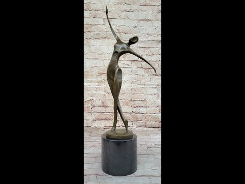 Abstract Modern Art Mid Century Dancer Bronze Sculpture by Milo