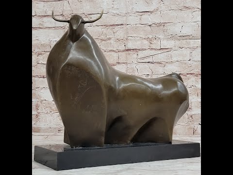 Abstract Bronze Metal Spanish Bull Sculpture Fernando Botero