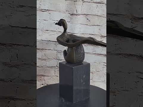 Abstract Bronze Sculpture of Sitting Girl Yoga Plank 11.5" x 12.5"