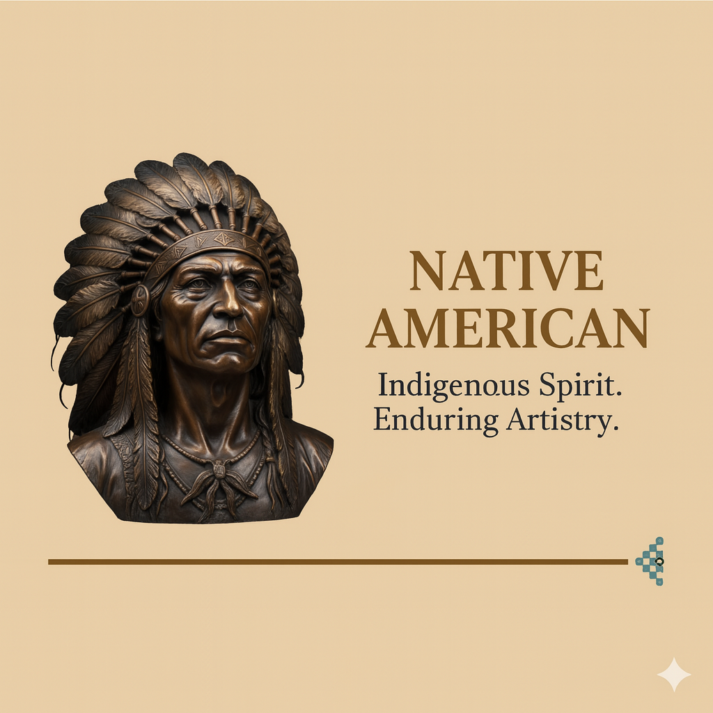 Bronze Native American Sculptures for Sale