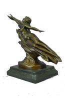 CHARLES LOUCHET WAVE EROTIC NYMPH BRONZE SCULPTURE ART DECO FIGURINE FIGURE SALE