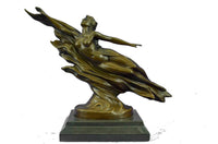 CHARLES LOUCHET WAVE EROTIC NYMPH BRONZE SCULPTURE ART DECO FIGURINE FIGURE SALE