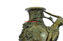 Signed Moreau Nude Girl Floral Vase Bronze Hot Cast