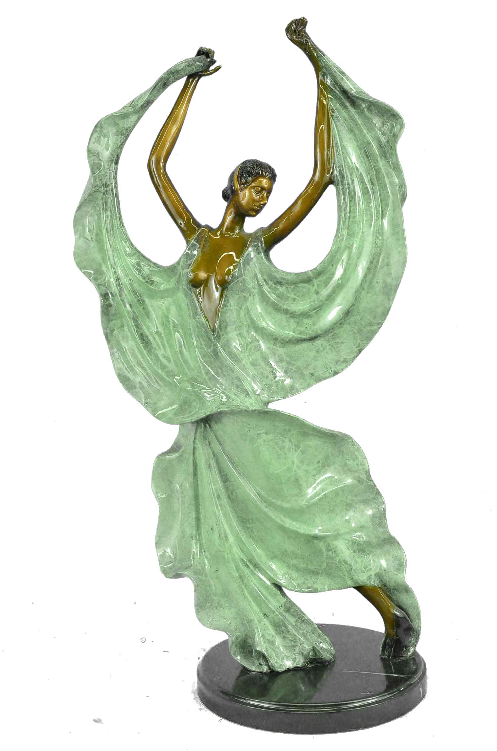 Art Deco Tango Dancers Bronze Sculpture by Collett