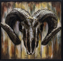 Ram Head 3-D Painting Canvas Classic Artwork Metal Sculpture