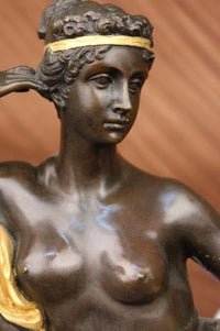 SIGNED CANOVA NUDE NAPOLEON`S SISTER BRONZE SCULPTURE STATUE FIGURE FIGURINE ART