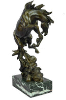 Art Deco Hot Cast Arabian Racing Horse Bronze Sculpture
