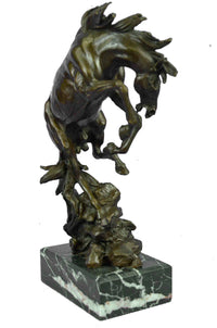 Art Deco Hot Cast Arabian Racing Horse Bronze Sculpture