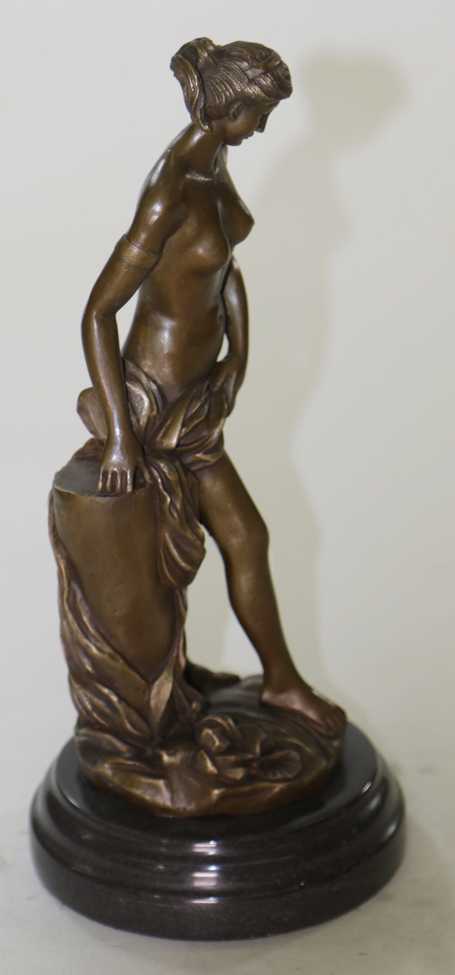 Art Deco/Nouveau Artwork Nude Woman Female Bronze Sculpture