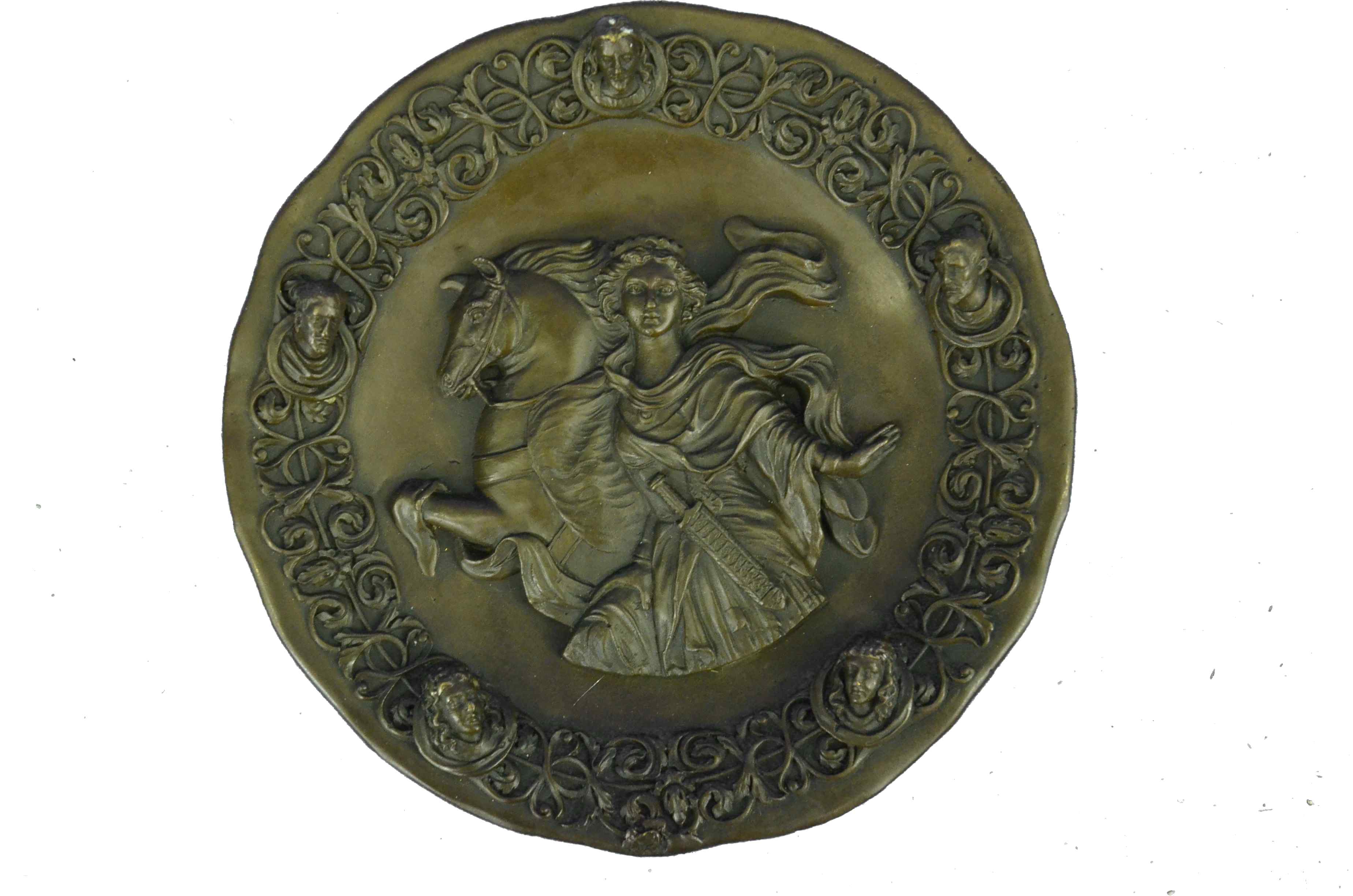 Bronze Athena Art - Goddess of Wisdom and War on Horse