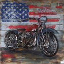 Harley Davidson American Flag 3D Wall Painting