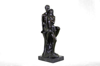 Superb HotCast Nude Couple Male Female Bonze Sculpture Marble Base Figure Statue