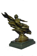 CHARLES LOUCHET WAVE EROTIC NYMPH BRONZE SCULPTURE ART DECO FIGURINE FIGURE SALE