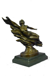 CHARLES LOUCHET WAVE EROTIC NYMPH BRONZE SCULPTURE ART DECO FIGURINE FIGURE SALE