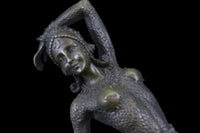 Show Girl Dancer Bronze Sculpture Marble Base Lost Wax