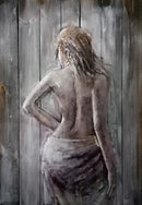 Sexy Woman 3D Wall Art Cutout on Wood Canvas Hanging Painting