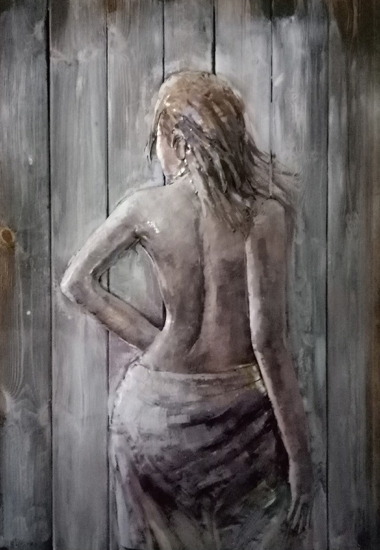 Sexy Woman 3D Wall Art Cutout on Wood Canvas Hanging Painting