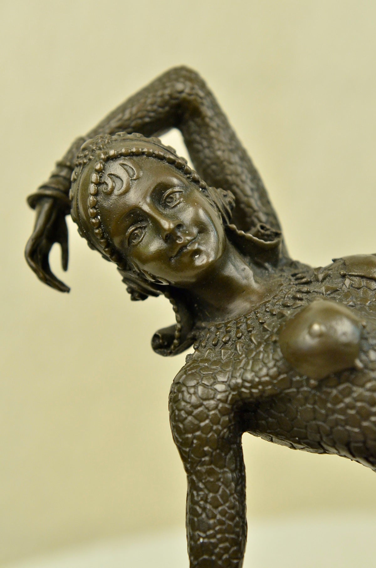 Show Girl Dancer Bronze Sculpture Marble Base Lost Wax