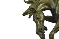 Art Deco Hot Cast Arabian Racing Horse Bronze Sculpture