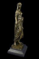 Greek Goddess Bronze Sculpture Marble Base Art Deco