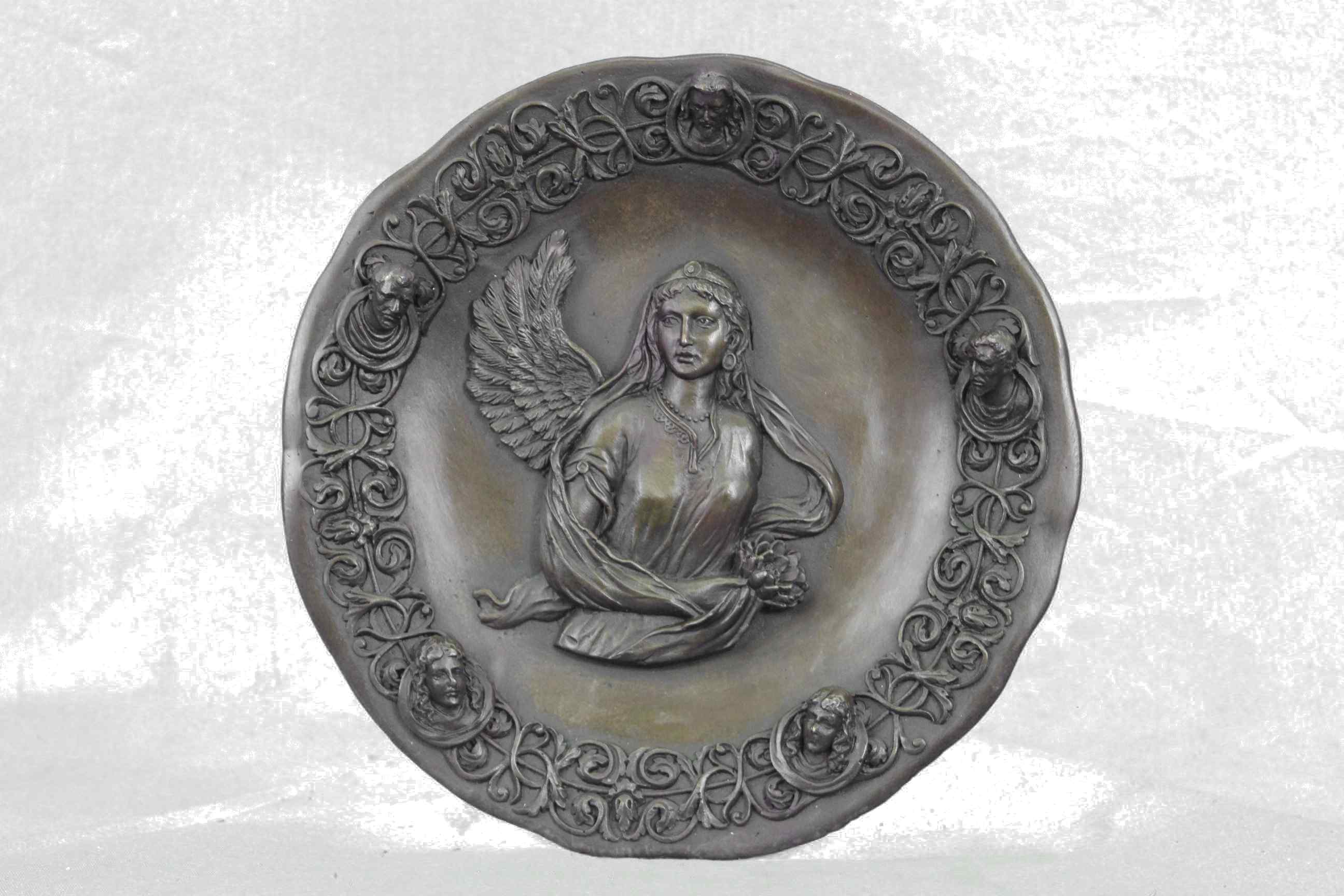 Signed Guardian Angel by Valli Bronze Wall Mount
