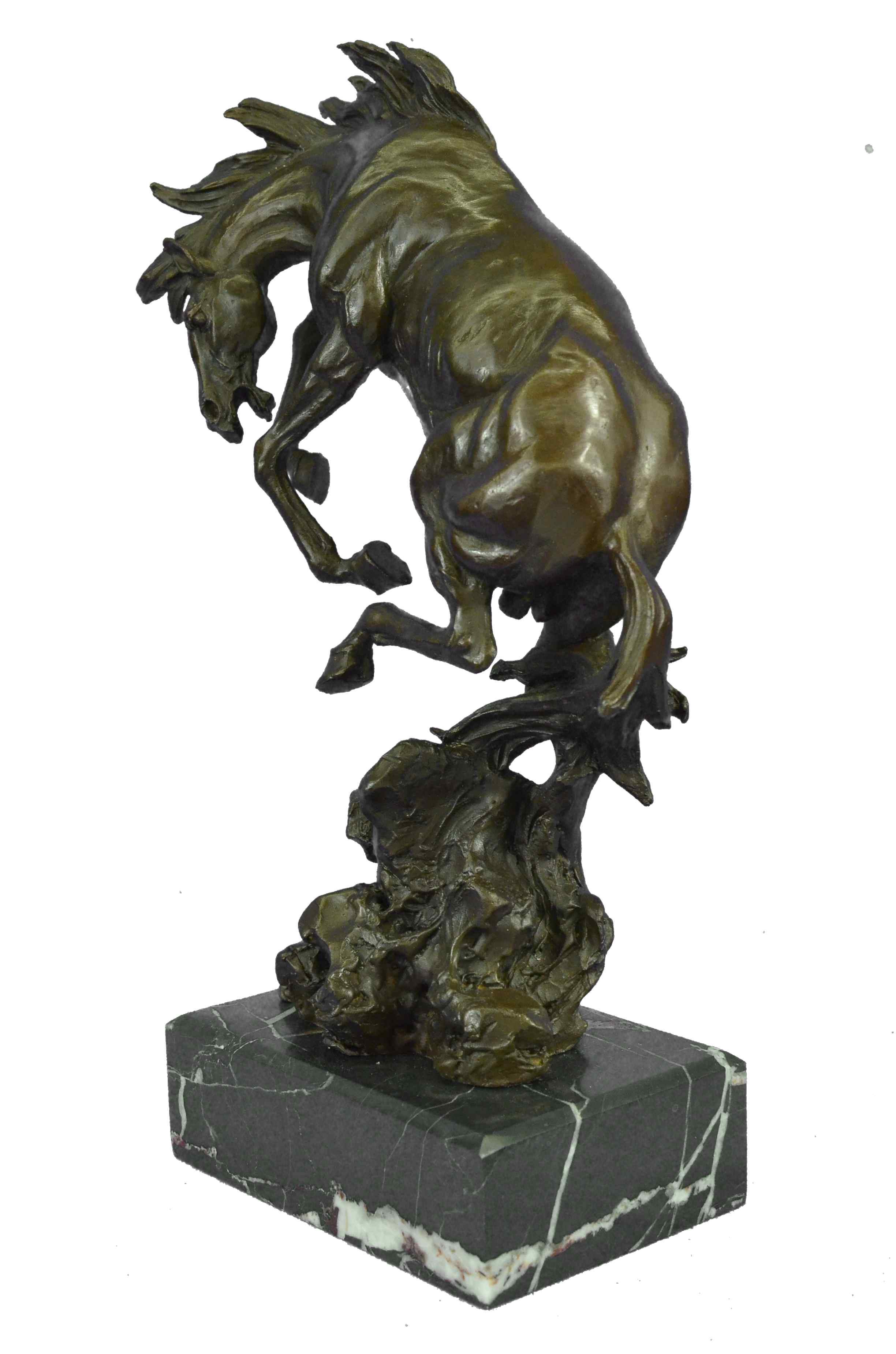 Art Deco Hot Cast Arabian Racing Horse Bronze Sculpture