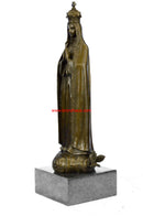 Bronze Art Metal Sculpture Crowned Virgin Mary Bird NR