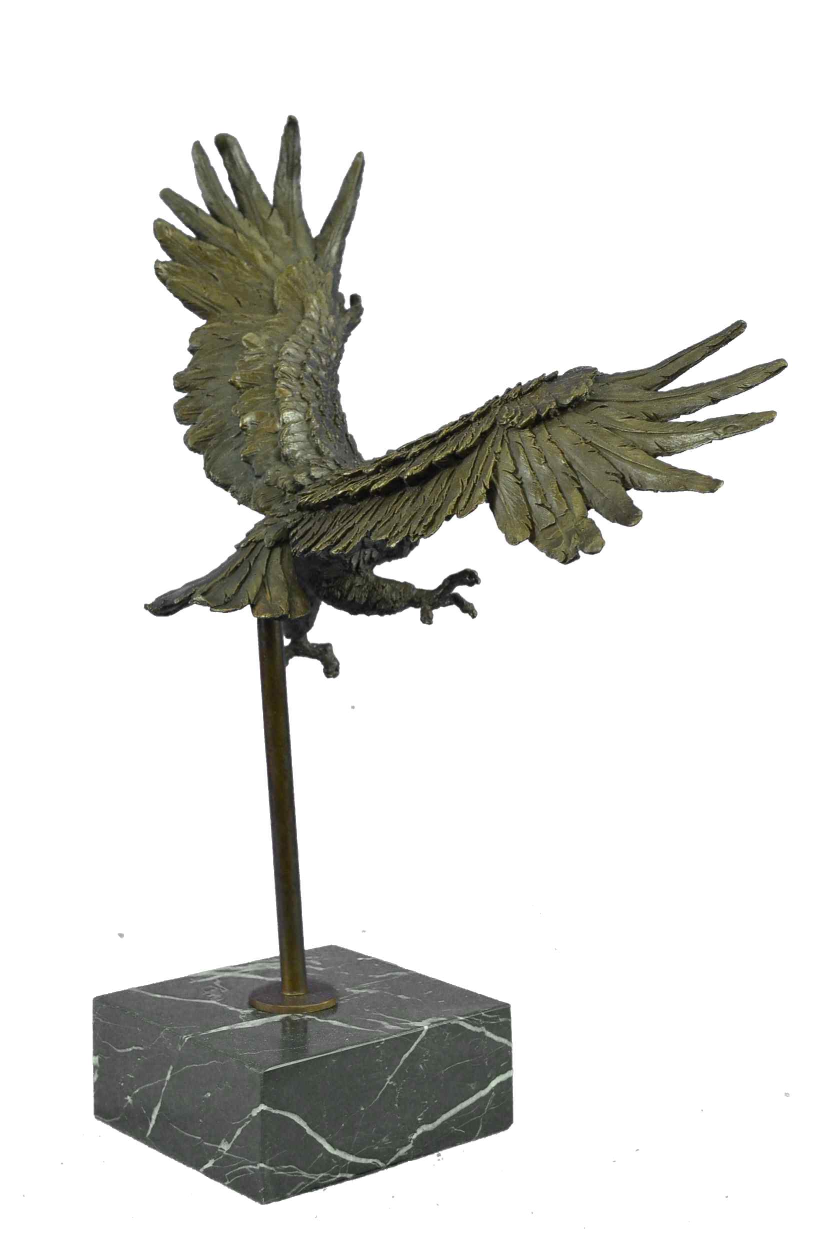 Flying High American Eagle Bronze Sculpture by Milo