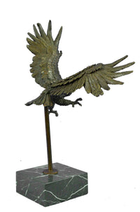 Flying High American Eagle Bronze Sculpture by Milo