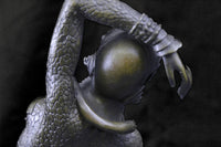 Show Girl Dancer Bronze Sculpture Marble Base Lost Wax