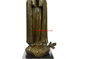 Bronze Art Metal Sculpture Crowned Virgin Mary Bird NR