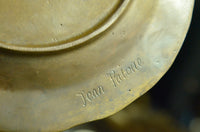 Young Queen Elizabeth II Bas Relief Bronze Sculpture