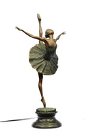 26'' Tall Classical Dancer Ballerina Signed Bronze Sculpture