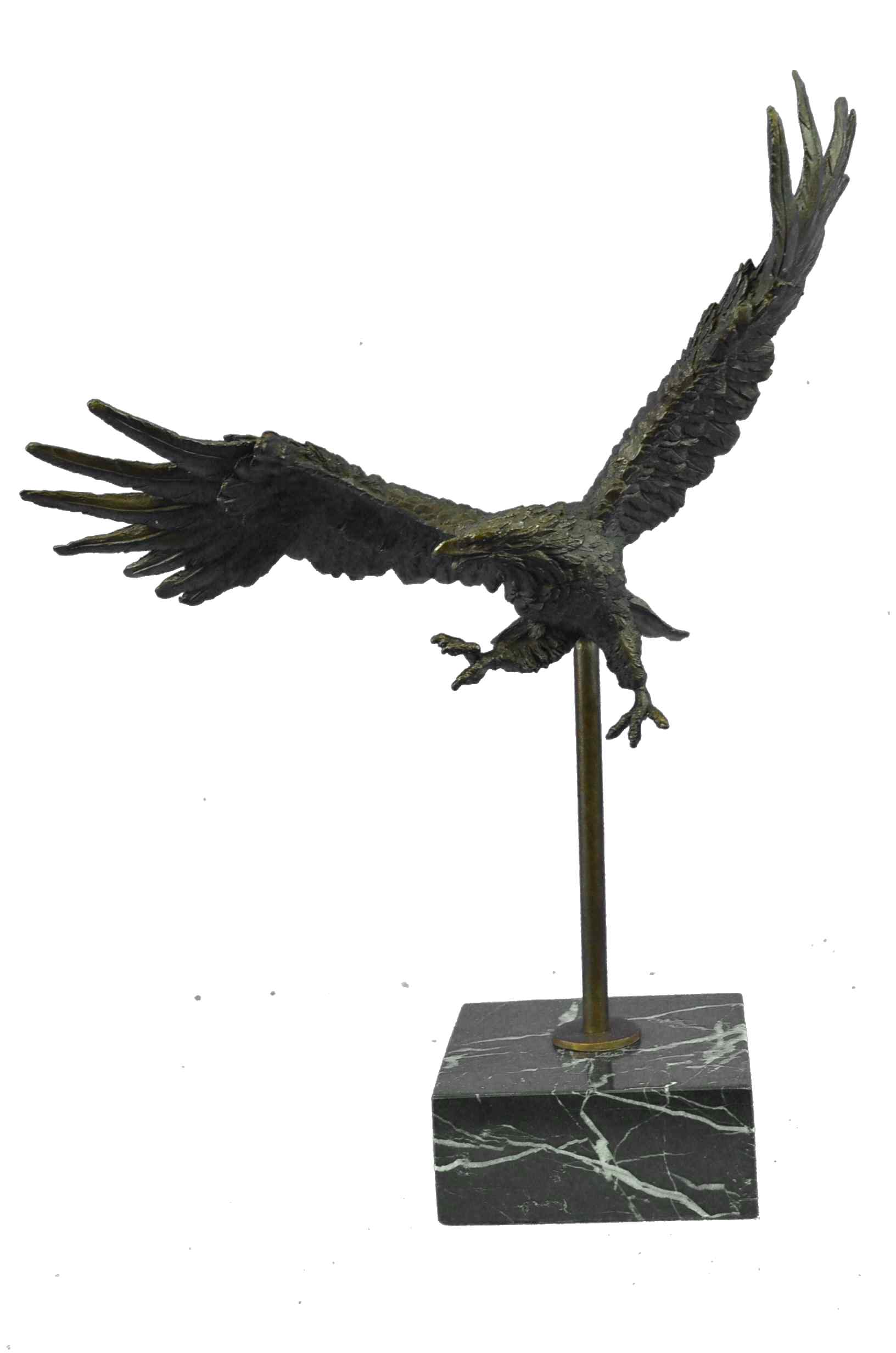 Flying High American Eagle Bronze Sculpture by Milo