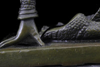 Show Girl Dancer Bronze Sculpture Marble Base Lost Wax