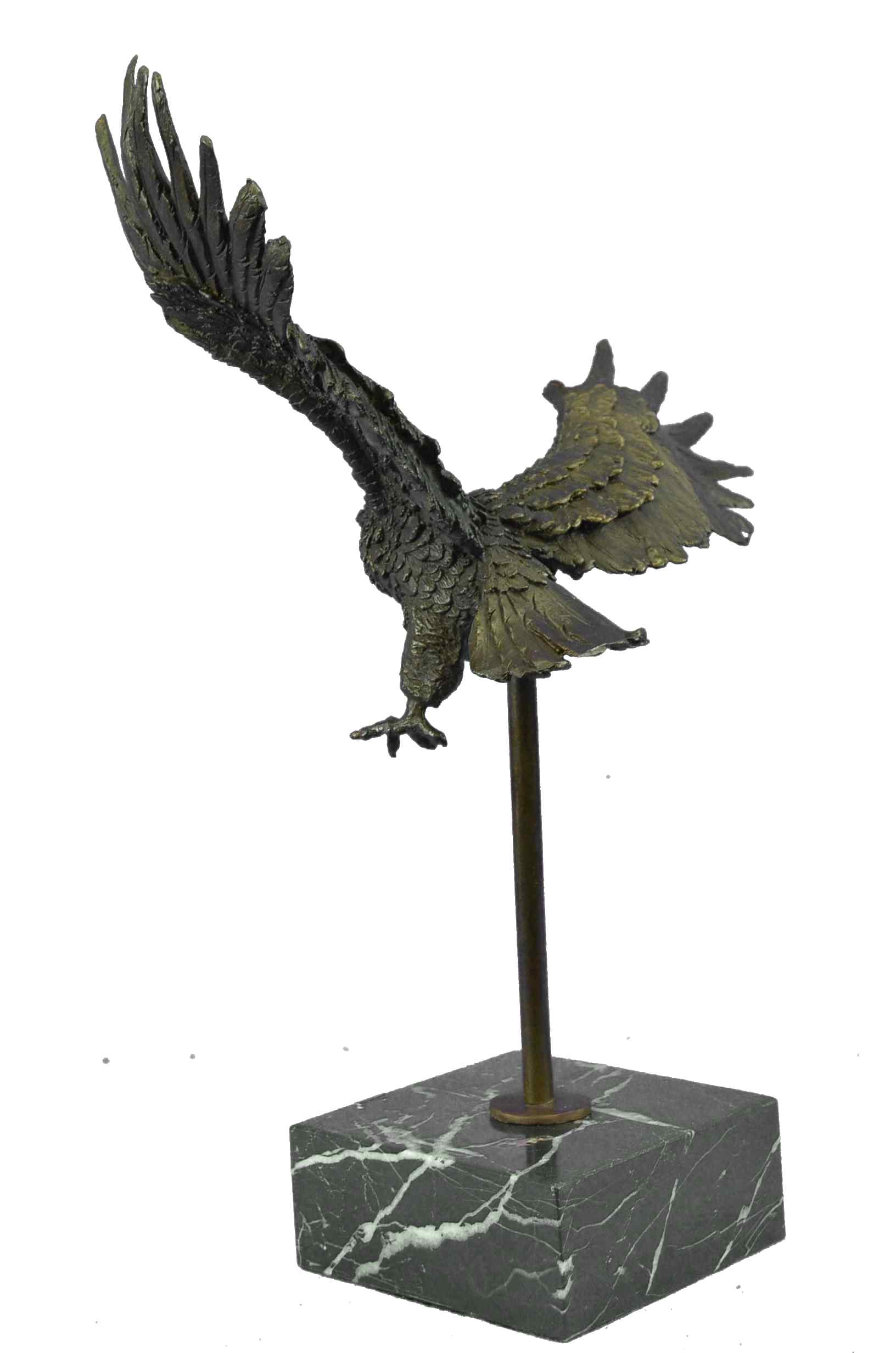Flying High American Eagle Bronze Sculpture by Milo