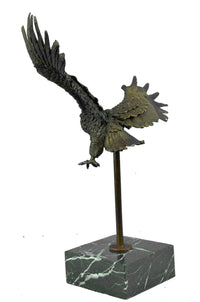 Flying High American Eagle Bronze Sculpture by Milo