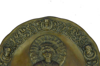 Young Queen Elizabeth II Bas Relief Bronze Sculpture