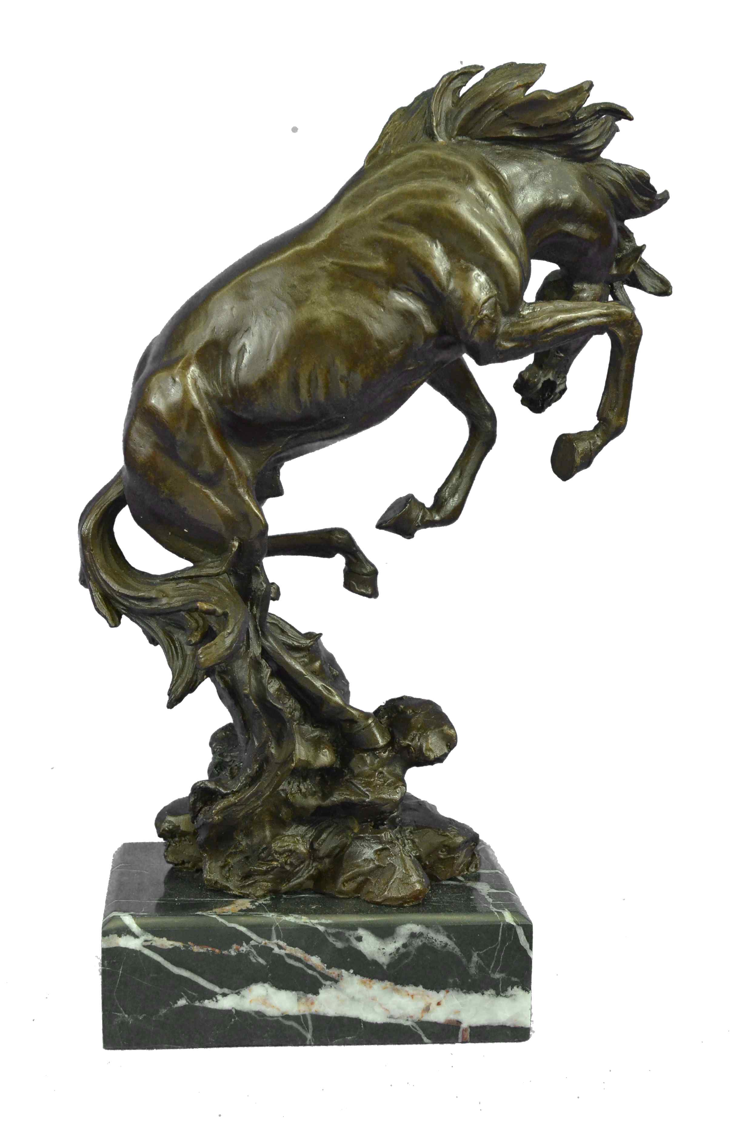 Art Deco Hot Cast Arabian Racing Horse Bronze Sculpture