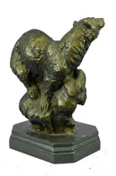 Polar Bear Bronze Sculpture Marble Lost Wax Method