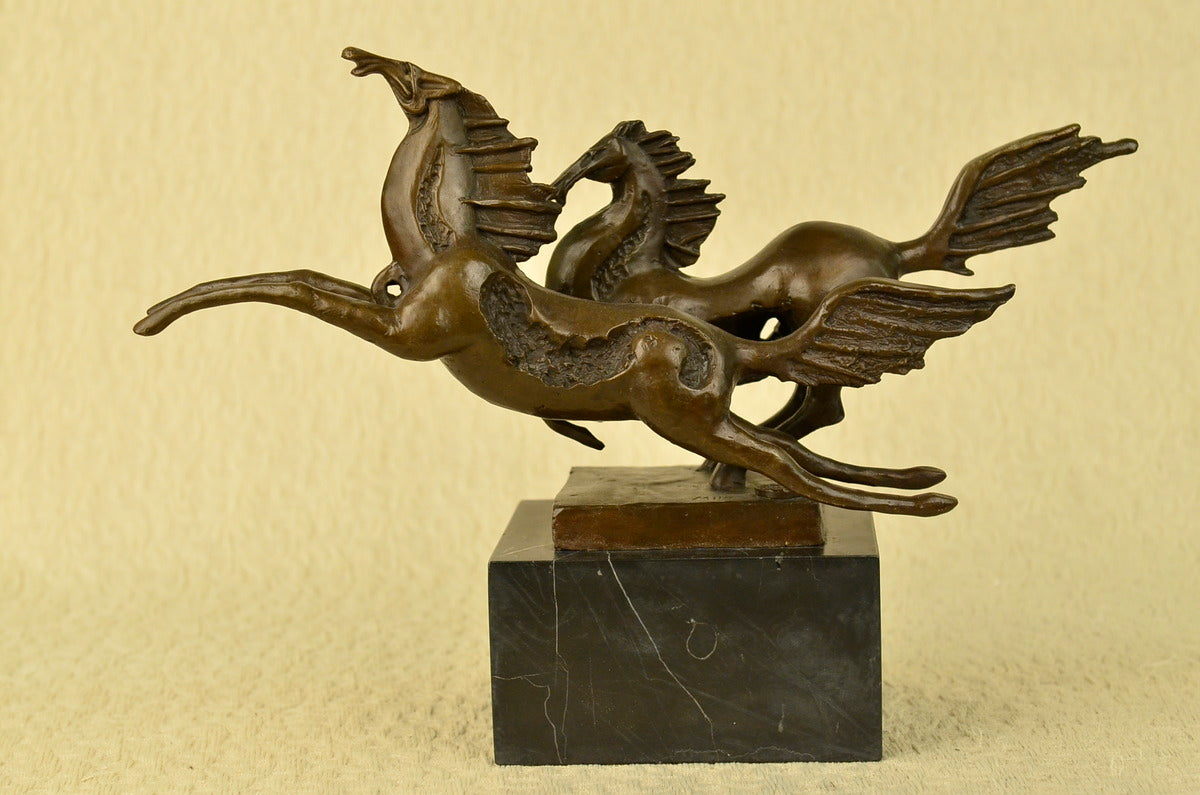 Signed Original Milo Dual Horses Modern Art Abstract Sculpture