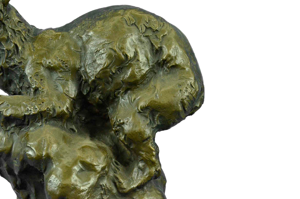 Polar Bear Bronze Sculpture Marble Lost Wax Method