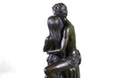 Superb HotCast Nude Couple Male Female Bonze Sculpture Marble Base Figure Statue