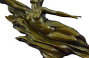 CHARLES LOUCHET WAVE EROTIC NYMPH BRONZE SCULPTURE ART DECO FIGURINE FIGURE SALE