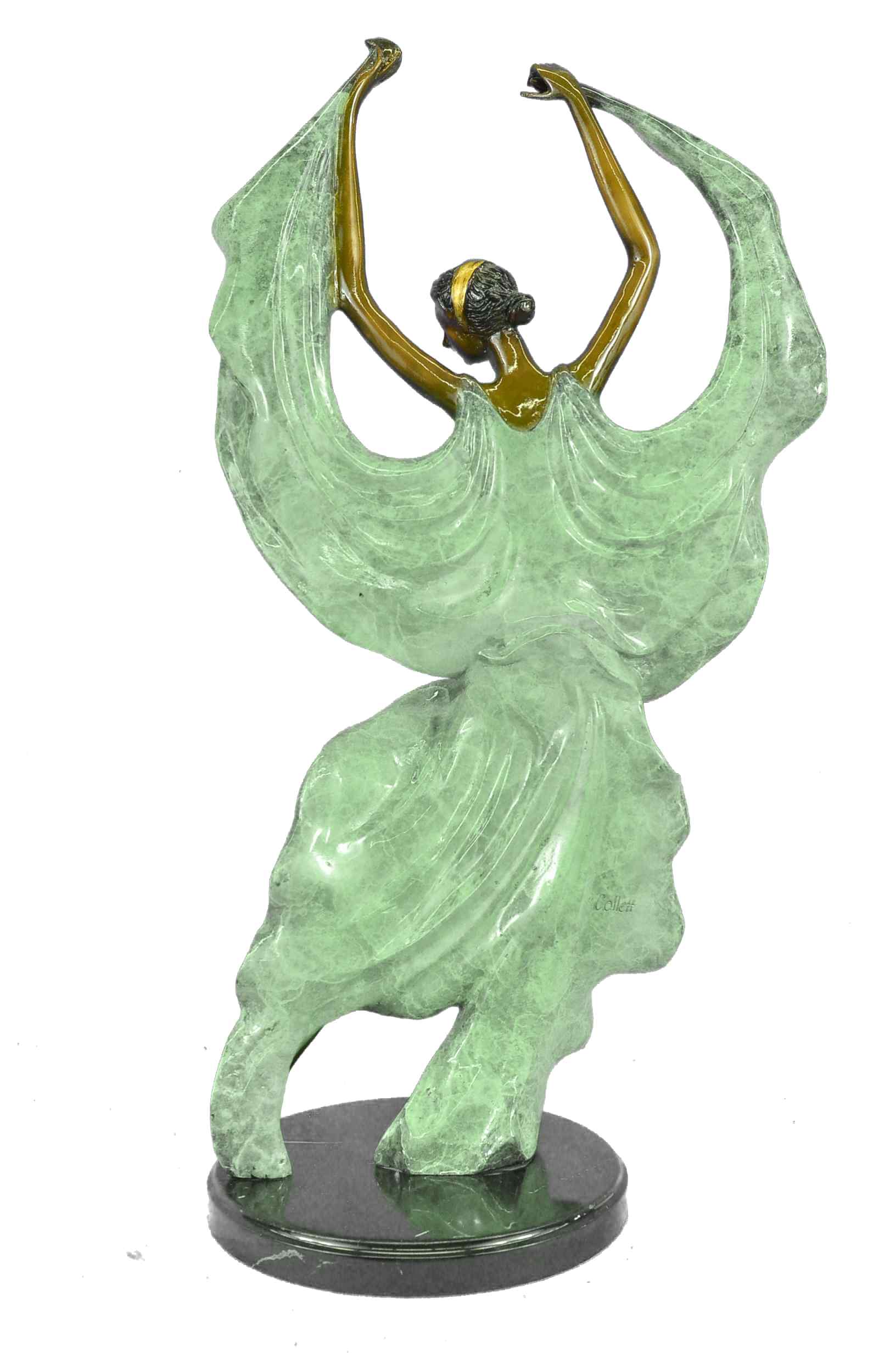 Art Deco Tango Dancers Bronze Sculpture by Collett