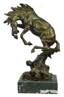 Art Deco Hot Cast Arabian Racing Horse Bronze Sculpture