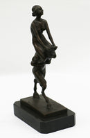 Bergman Piggy Rider Satyr and Nude Woman Bronze Sculpture Figure
