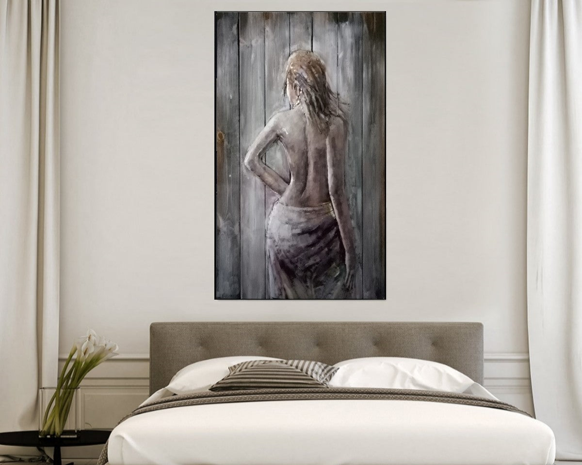Sexy Woman 3D Wall Art Cutout on Wood Canvas Hanging Painting