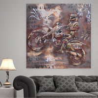 Motocross Dirt Bike Biker 3D Wall Art Metal Cutout