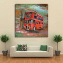 London England Double Decker Red Bus Mixed Media Wall Art